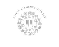 Apiary elements icon set design on white background vector