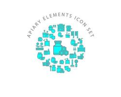 Apiary elements icon set design on white background vector