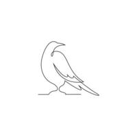 Bird line art image icon design illustration vector