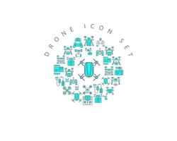 Drone icon set design on white background vector