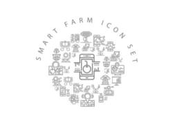 smart farm icon set design on white background. vector