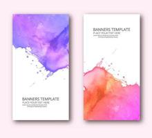 Abstract colorful hand painted watercolor background. vector