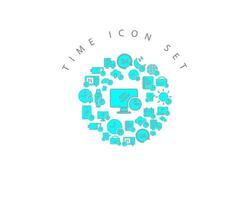 Time icon set design on white background. vector