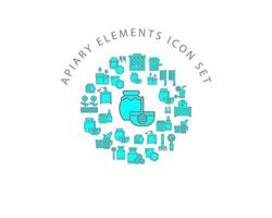 Apiary elements icon set design on white background vector
