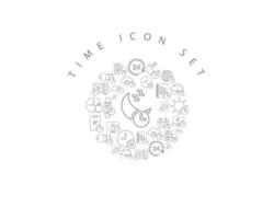 Time icon set design on white background. vector