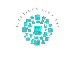 Elections icon set design on white background. vector