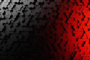 3d illustration of a black  honeycomb monochrome honeycomb for honey. Pattern of simple geometric hexagonal shapes, mosaic background. photo