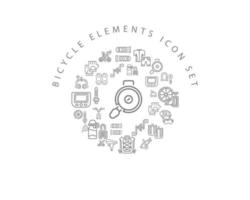 diseño de conjunto de iconos de bicicleta sobre fondo blanco. vector