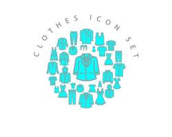 Clothes icon set design on white background vector