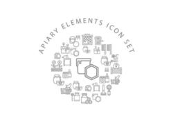 Apiary elements icon set design on white background vector