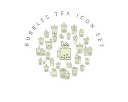 Bubbles icon set design on white background. vector