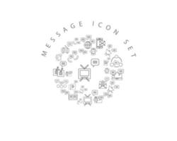 Message icon set design on white background vector