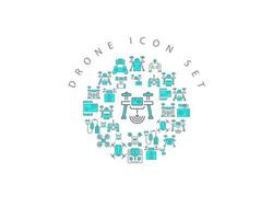 Drone icon set design on white background vector