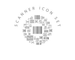 Scanner icon set design on white background. vector