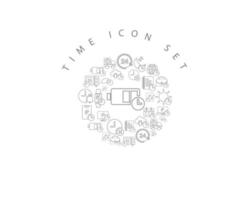 Time icon set design on white background. vector