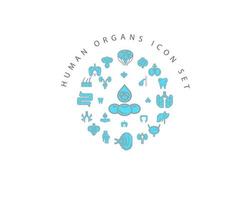 Human organs icon set design on white background. vector