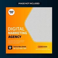 agencia creativa de marketing digital banner de redes sociales diseño de banner de plantilla de volante de publicación de instagram. vector