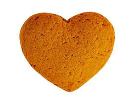 The shape of gingerbread in the form of a heart, macro photo. Gingerbread close-up. photo