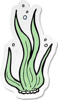pegatina de un alga de dibujos animados vector