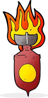 cartoon burning bomb