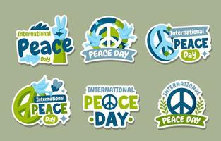 International Peace Day Sticker vector