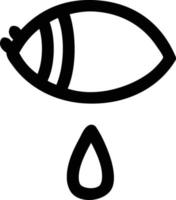 crying eye icon vector