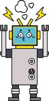 lindo robot de dibujos animados vector