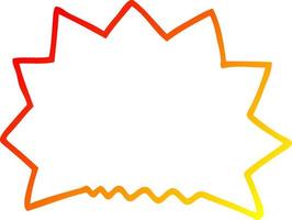 warm gradient line drawing cartoon big  bang explosion vector