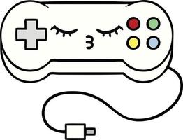 cute cartoon game controller vector