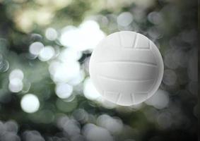 voleibol en el fondo borroso del bokeh foto