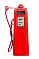 retro red petrol gasoline pump isolated in white background,clipping path photo