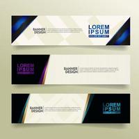 set abstract banner template design with flow line shape ornate on modern pattern background vector