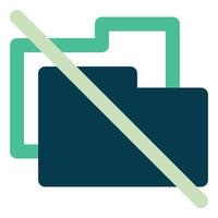 No Folder, Filled Line Style Icon Empty States vector