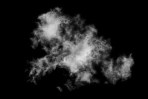 Textured cloud,Abstract black,isolated on black background photo