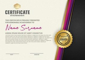 certificate template with luxury pattern,diploma,Vector illustration vector