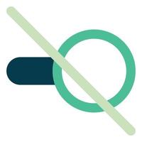No Search, Filled Line Style Icon Empty States vector
