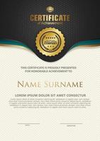 Certificate template with luxury and elegant texture modern pattern background vector