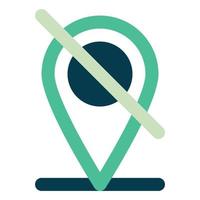 No Location, Filled Line Style Icon Empty States vector