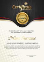 Certificate template with luxury and elegant texture modern pattern background vector