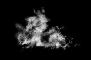Textured cloud,Abstract black,isolated on black background photo