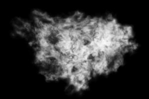 Textured cloud,Abstract black,isolated on black background photo