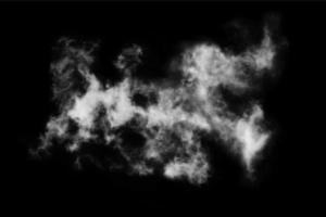 humo texturizado, negro abstracto, aislado sobre fondo negro foto