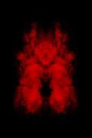 Textured cloud, Abstract red,isolated on black background photo