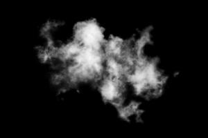 Textured cloud,Abstract black,isolated on black background photo