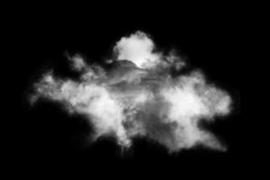 Textured cloud,Abstract black,isolated on black background photo