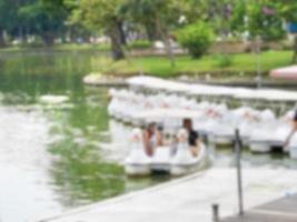 Water bike in the public park blur background of Illustration,Abstract Blurred photo