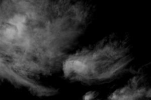 Textured cloud,Abstract black,isolated on black background photo