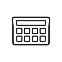 calculator illustration in trendy flat design vector