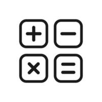 calculator illustration in trendy flat style vector