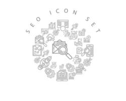 Seo icon set design on white background. vector